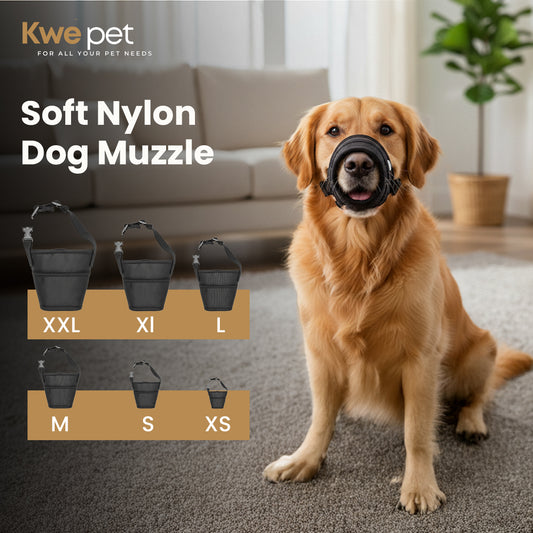 Soft Nylon Dog Muzzle – Adjustable & Breathable