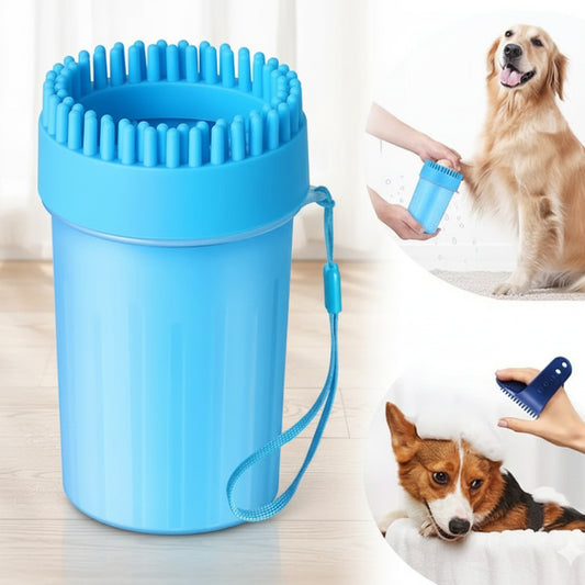 2-in-1 Silicone Dog Paw Washer & Grooming Brush