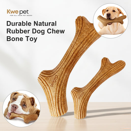 Durable Natural Rubber Dog Chew Bone Toy