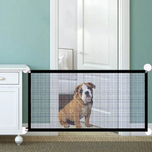 Dog Gate Ingenious Mesh Dog Fence for Indoor and Outdoor Safe Pet Dog Gate Safety Enclosure Pet Supplies Baby Safety Gate