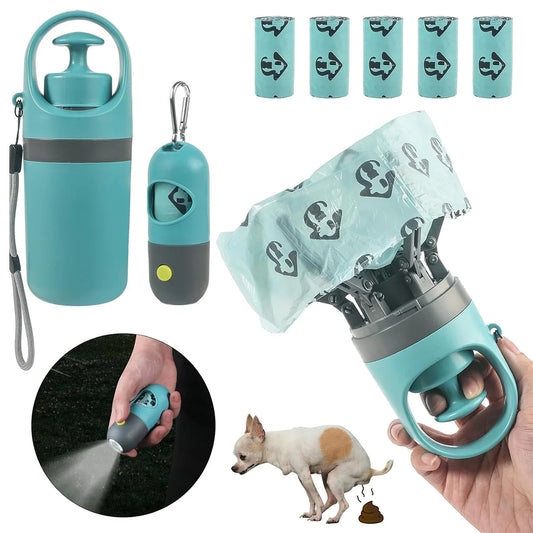 Dog Poop Scooper Set Claw Waste Picker with Leash Clip