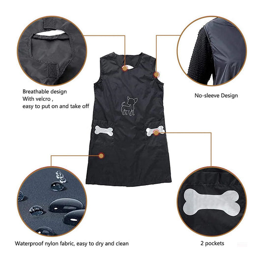 Anti-Static Grooming Smock for Pet Professionals