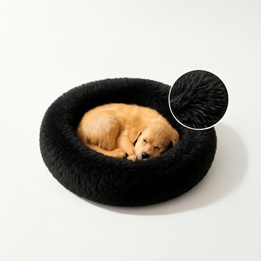 Anti-Anxiety Donut Dog Bed – Warm & Plush Comfort