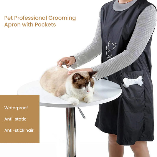 Anti-Static Grooming Smock for Pet Professionals