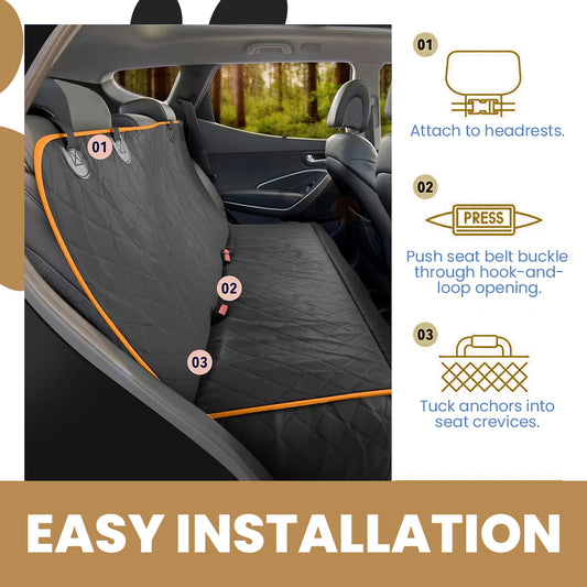 Waterproof Dog Car Seat Cover – Scratchproof & Non-Slip