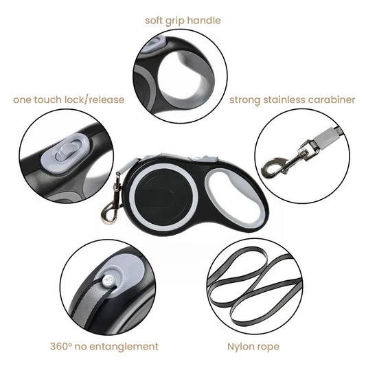 Heavy Duty Retractable Dog Leash – 3M to 8M Options