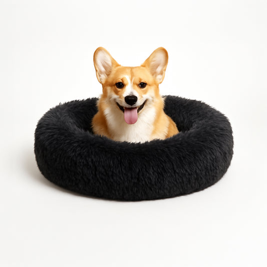 Anti-Anxiety Donut Dog Bed – Warm & Plush Comfort