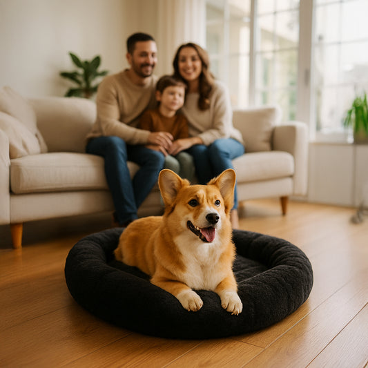 Anti-Anxiety Donut Dog Bed – Warm & Plush Comfort