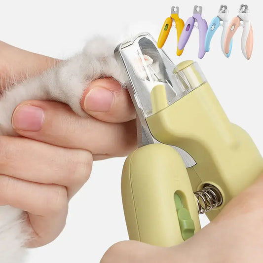 Pet Nail Clippers Dog Cat Nail Trimmer Labor-Saving Nail Clipper Convenient LED Electric Nail Grinder Dog Grooming Supplies