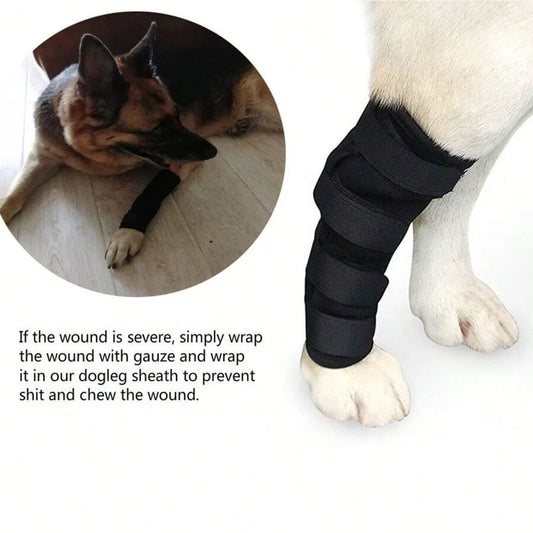 1Pc Prevent Chew Licking Hock Joint Arm Support Hold Bandages Sleeve Dog Leg Brace for Pet Knee Sprains Recovery Protection
